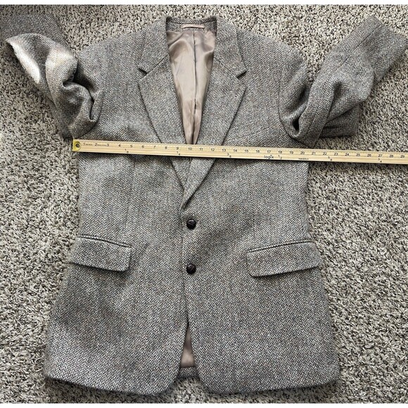 Harris Tweed Sport Coat Blazer 44 Beige Multicolor Handwoven Wool Old Money - Picture 13 of 16